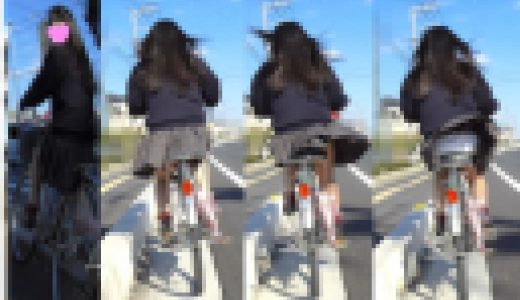 自転車パンチラ