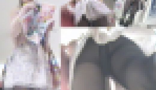 女優風超美人お姉さん×黒スト×Tバック×プッチ柄ミニワンピ