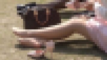 お花見パンストお姉さん