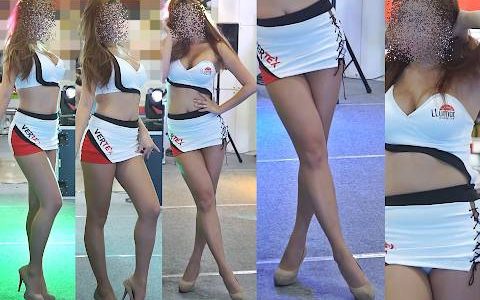 スカートの中が見えまくり巨乳キャンギャル