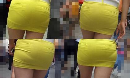 超ミニスカのエロ尻お姉さん