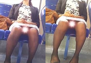 黒パンストお姉さんの三角地帯