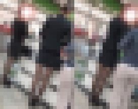 働くOLさんの黒パンスト美脚