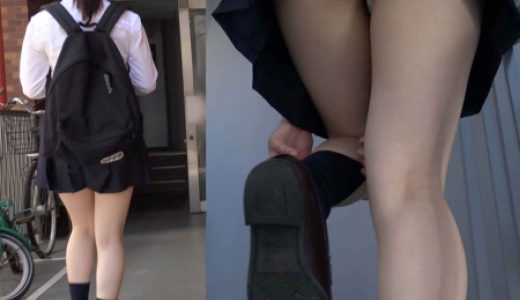 【4Kミニスカろり女子◯生】帰宅途中のミニスカハンティング!