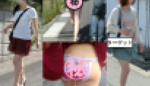 【ゲリラめくり2人セット】可愛い女子のパンツ丸出しめくり盗撮パンチラ動画セット