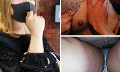 交渉痴漢】彼氏持ちの金髪美女に交渉痴漢！無許可で流出?