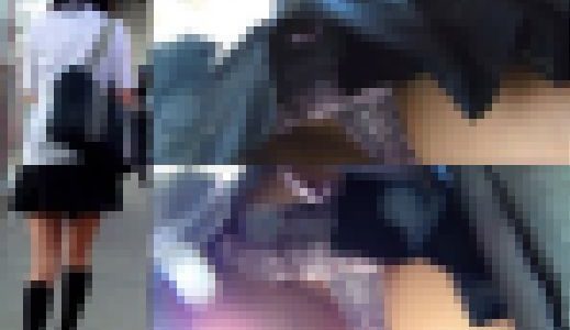 モロバレ【電車内Pチラ盗撮55】太ももパンツお腹までがっつり丸見えな現役女子学生密着パンチラ動画