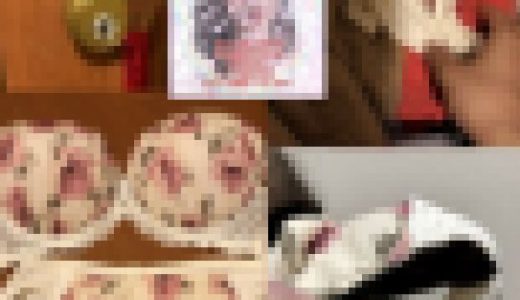 【超絶美人OL】【あおい(8)】脱ぎたて生パンティでオ●ニー＊白と薄ピンクの花柄！フェミニンで理想の下着パンシミ、マンカスGoo