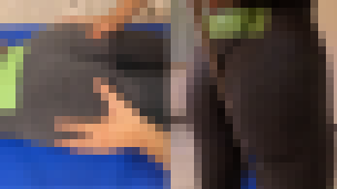 【フルHD高画質】食い込みグレーレギンス揉みしだき！！その2+おまけ