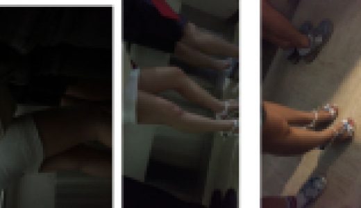 可愛いギャルの可愛い生足に集中する