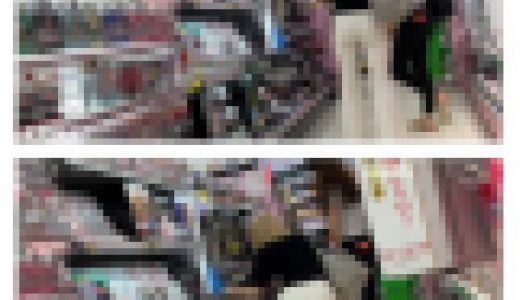 小動物系美少女！穴あき白パンがエロい美尻パン線