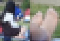 お花見パンストつま先＆足裏お姉さん