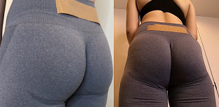 【フルHD高画質】食い込みグレーレギンス揉みしだき！！その3