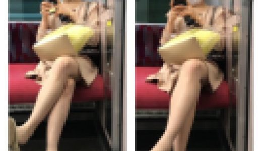 脚を組む美人お姉さんの対面エロすぎるパンスト美脚238