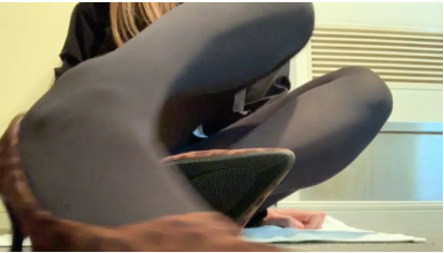 4日穿き60テ?ニール黒タイツと豹柄ハ?ンフ?ス