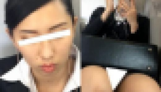 (電車対面）(顔出し)卑猥すぎる…肉厚でぷるぷる…えっちなくちびるのリクルート女子大生さんを観察してみました!!