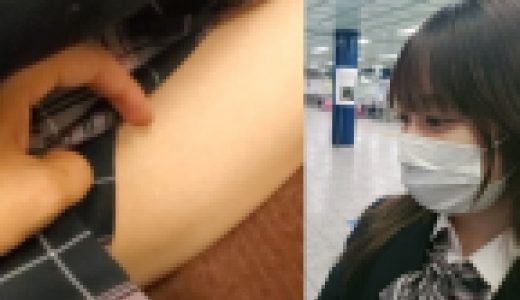 【絶対見て！】正真正銘美少女にガチ痴漢＆逆さ撮り成功