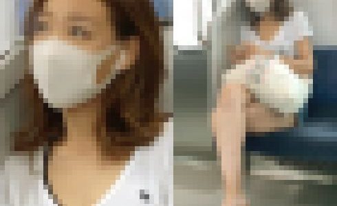 露出度高めファッションのスタイル抜群お姉さん（中編）