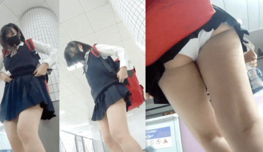 スカートを折ってクソミニになる女子達