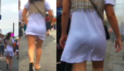 【4K街撮り】透け透けTシャツのお姉さん