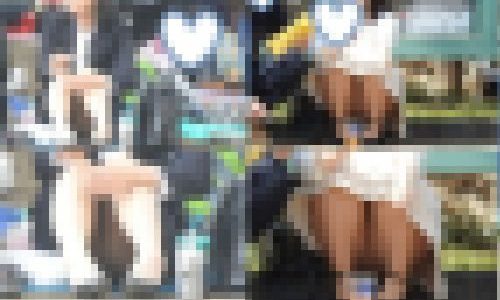 お座りお姉さん発見！！（ＦＨＤ）大変です！！パンツが見えてますよ１７８