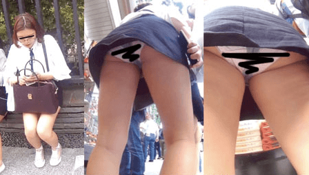 【HD】丈短すぎオルチャン風パンチラ