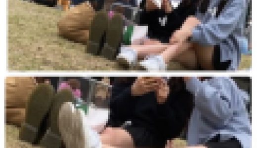 JK風仲良し美女のエロ過ぎるミニスカ座り生脚147