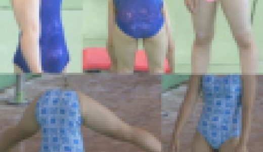 オーシャンブルーの柄が素晴らしい　体操競技45-2