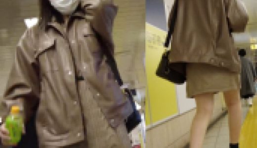 【４K超高画質】スケスケお尻くっきり！黒髪清楚系JD粘着追い鳥