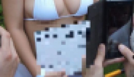 コスプレ2018夏巨乳おっぱい露出しまくり白のピタピタ【動画】イベント編 4819