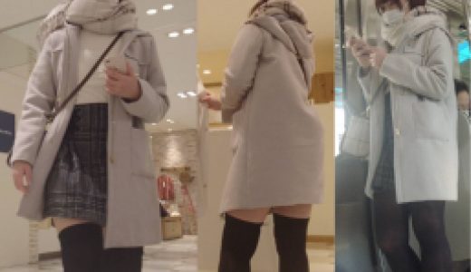 【ムチムチニーハイTバック】お天気女子アナ系美女めくりバレ