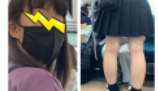 JK風私服美女のエロ過ぎるミニスカ立ち生脚178