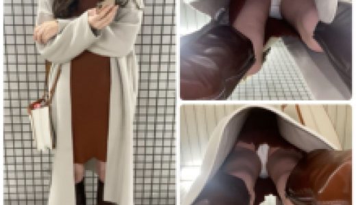 20C【だまし撮り】『手を膝に前屈み、こう？』思わず笑う撮影者