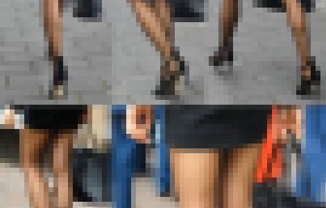 黒パンストの美脚お姉さん