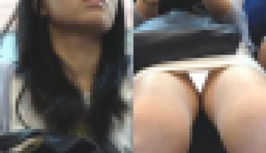 (電車対面）(顔出し）上のお口はスマホで隠しちゃう…でも…下のお口はくぱぁ～っとひらいちゃう…熟れ熟れ完熟人妻さんを観察してみま