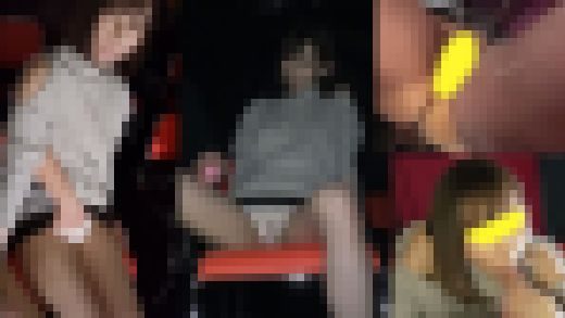 【痴漢映画館】清楚な巨乳のお姉さんがオジサンちんぽで潮を吹きまくる