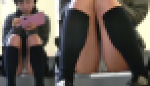 警備員乱入アリ!?現役ロリ学生が無防備M字開脚で純白P丸見え動画