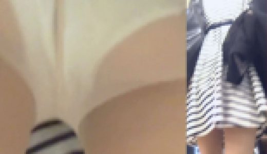 パンチラ盗撮 OLさん 白パンツをコンビニで強引撮影