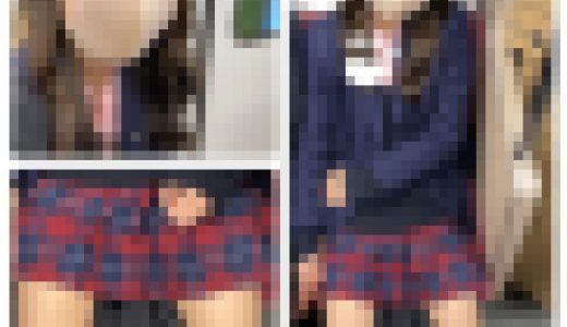 JK風S級制服美女の真上からのエロ過ぎるミニスカ生脚223