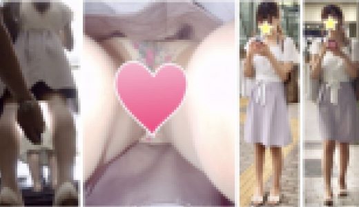 逆さ撮りの瞬間23☆全員顔出し☆3人セット（カメラ目線/OL/私服のJ/フラッシュ撮影/エスカレーター）