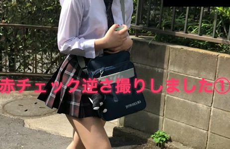 赤チェック逆さ撮りしました①