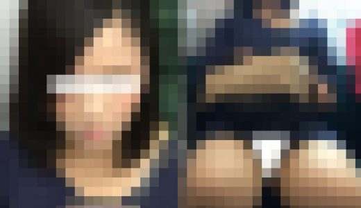 (電車対面）(顔出し）シックでお上品な感じの紺のタイトミニワンピをお召になって寝落ちしちゃった…セミロングのOLお姉さんを観察し