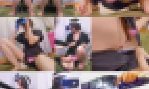 VRしている無防備状態の娘の胸ちらパンチラ　美尻娘まいかちゃん　キレイなアソコに・・・　