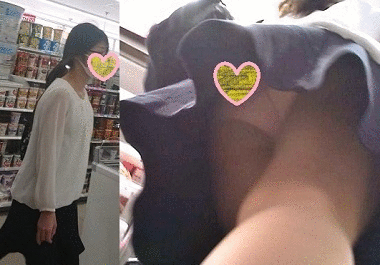 買い物中OLのパンチラ 　51