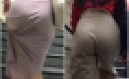 【2名・Tバック×アパレル店員×汗かく巨尻美女】