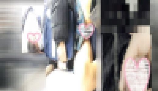 青チェ　ﾊﾞｷﾊﾞｷちんこ露出　ｽｶｰﾄ正面めくりでがっつり純白　盗撮しているところを盗撮　迫力4K映像で鮮明