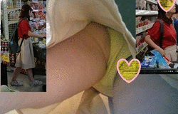 買い物中の若ママパンチラ　16,24
