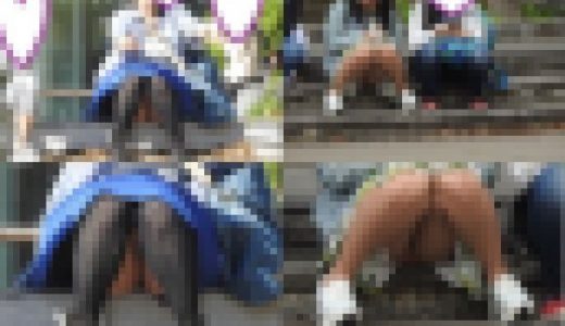 お座りお姉さん発見！！（ＦＨＤ）大変です！！パンツが見えてますよ１３２