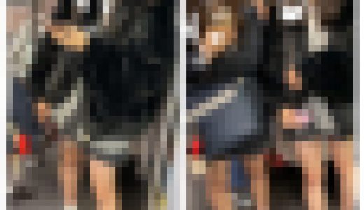 仲良しJK風制服S級美女の対面エロ過ぎるミニスカ立ち生脚344