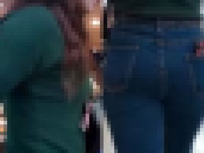 セクシーデニム15＊ギャル系パツパツ巨尻美女歩行編